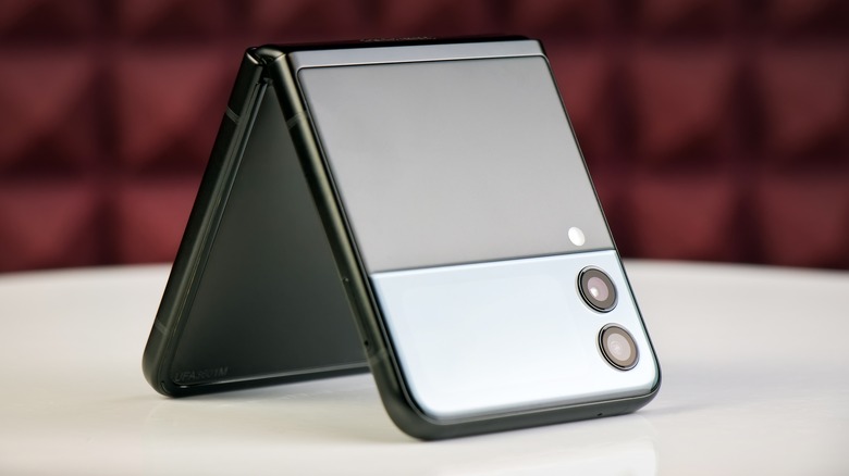 Samsung Galaxy Z Flip 3 on a flat surface