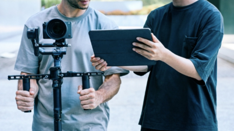 Man using camera 