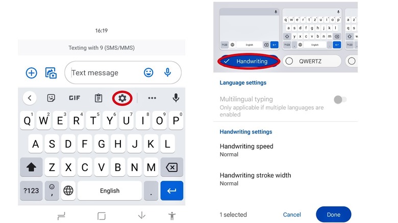 gboard handwriting support download