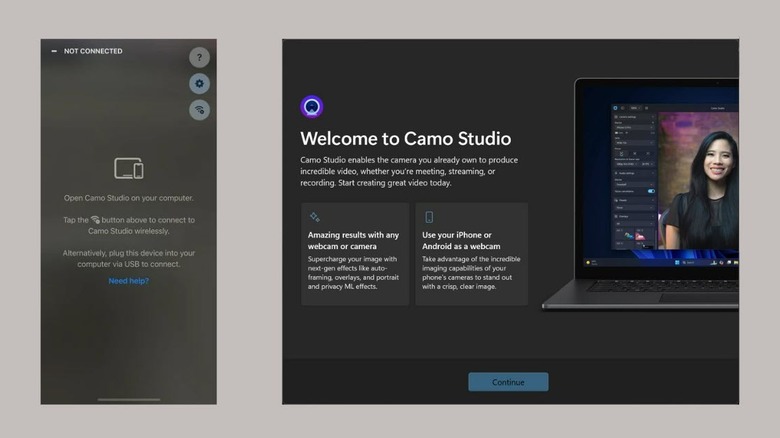 Setting up Camo Studio app