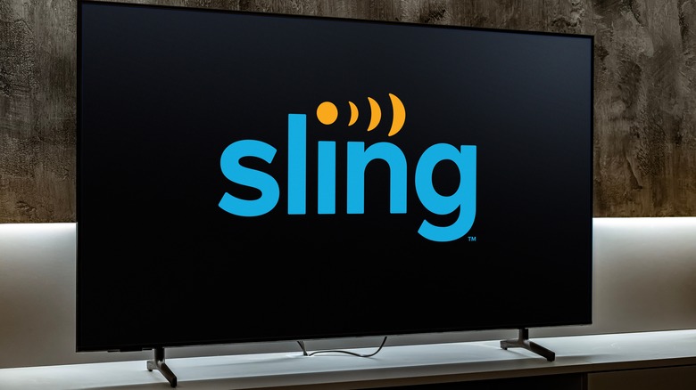 Sling logo on tv