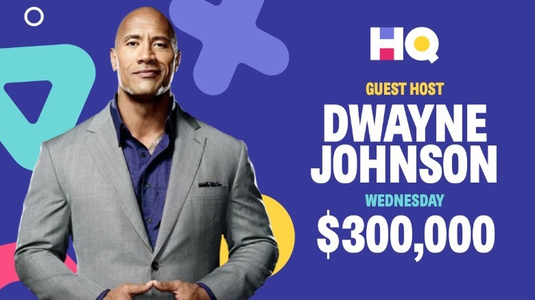 Dwayne Johnson in a HQ Trivia promotion