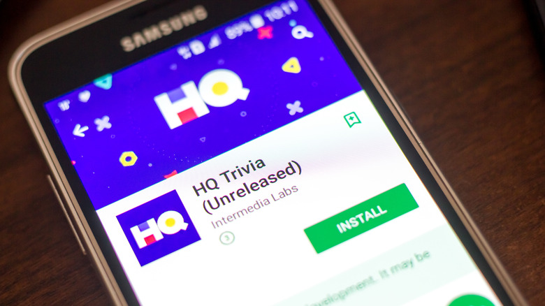 HQ Trivia being played on a phone