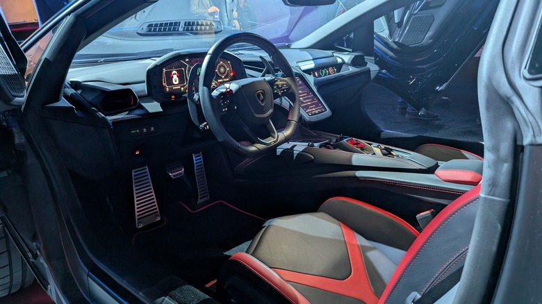 Inside of a Lamborghini Revuelto