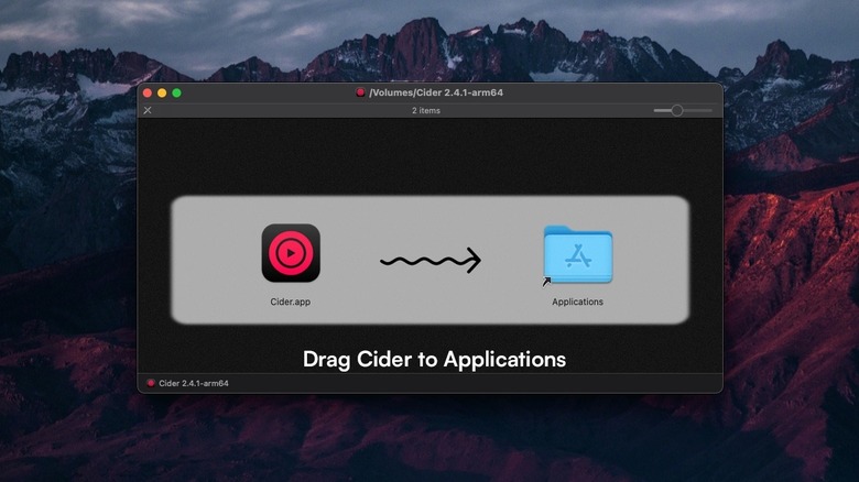 cider app install window