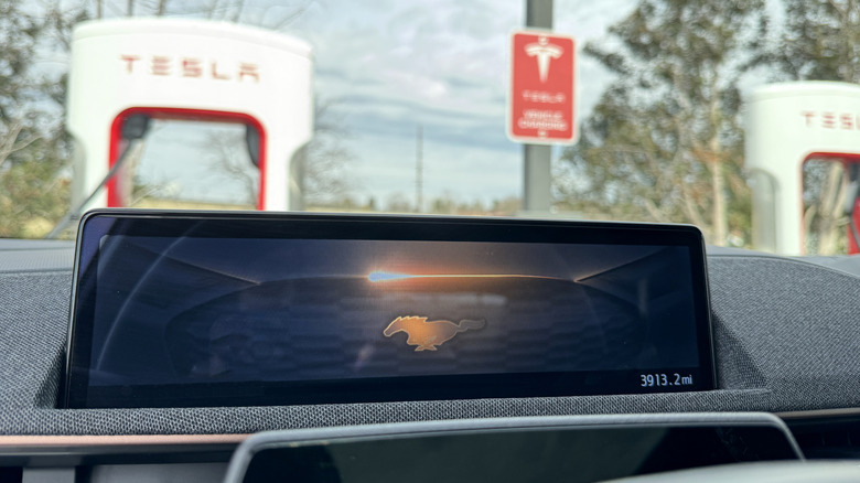 Mustang display in front of Superchargers