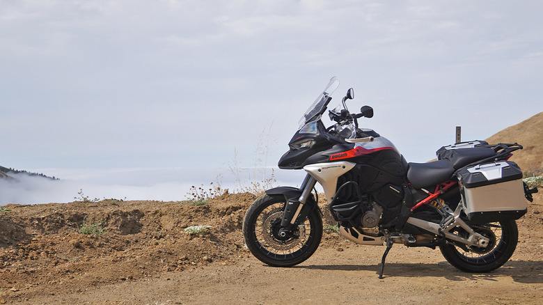 2024 Ducati Multistrada V4 Rally on mountain road in Big Sure