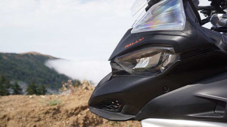 2024 Ducati Multistrada V4 Rally headlight and nose detail