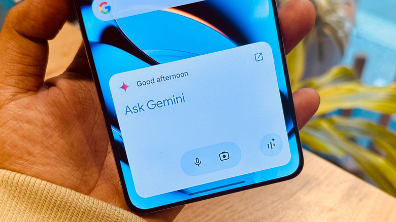 Using Gemini AI on an Android phone.