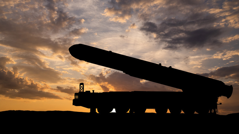 An intercontinental ballistic missile on a truck