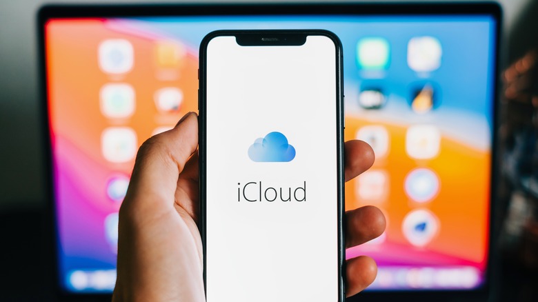 iCloud logo iPhone screen
