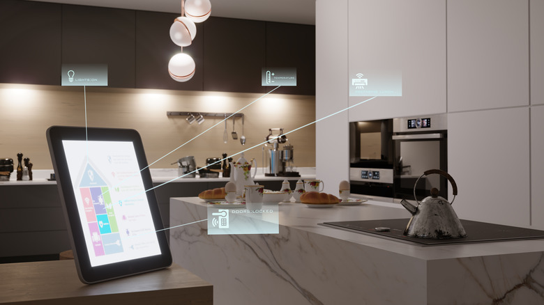 smart devices in a kitchen