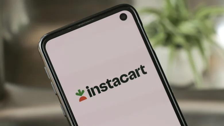 instacart logo on phone