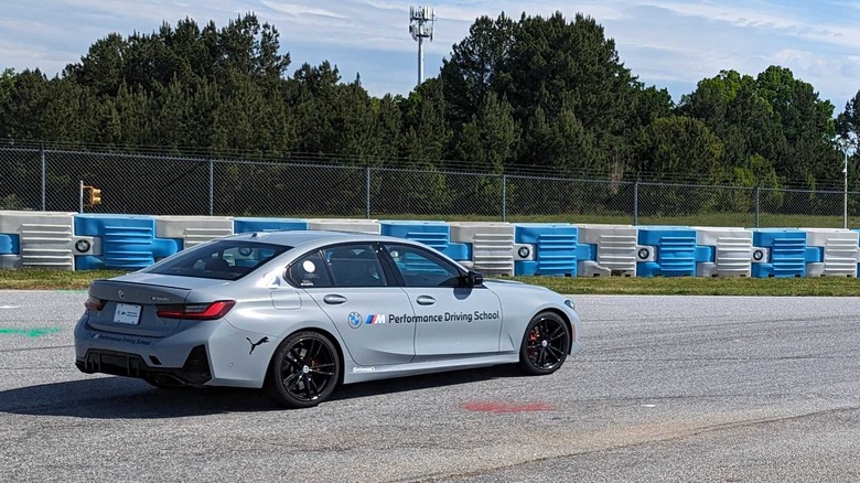 BMW start of slalom course