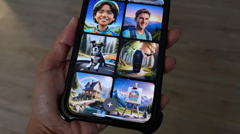 Saved AI images appear in the iPhone Image Playground app gallery