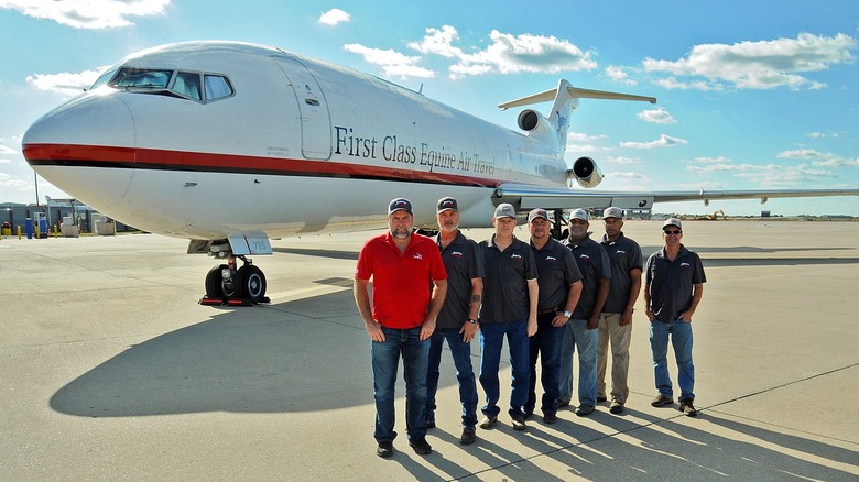 Air Horse One crew in front of plane