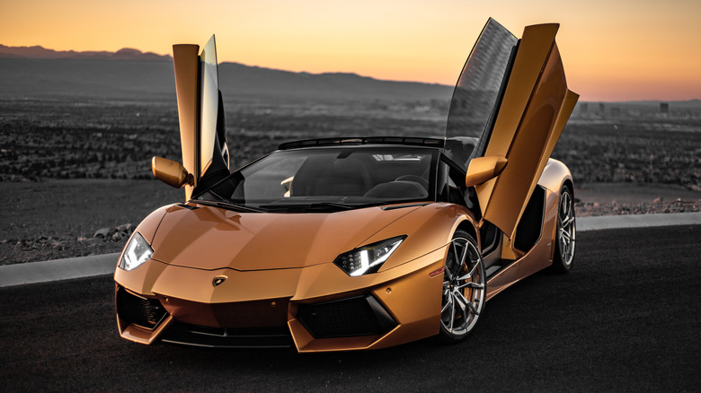 Lamborghini Aventador with doors up