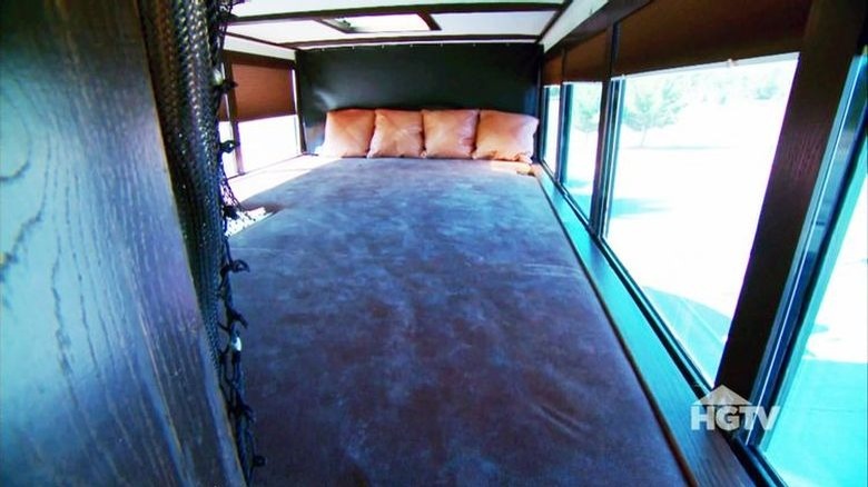 Interior shot of play room on upper story of Vin Diesel's RV