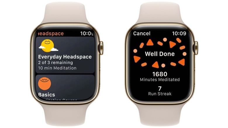 Headspace Watch screens