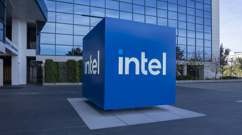 Intel headquarters sign