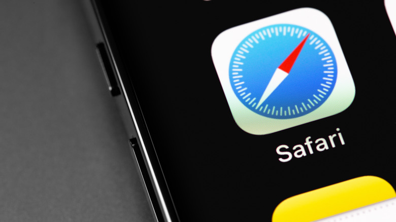 Safari icon on iPhone