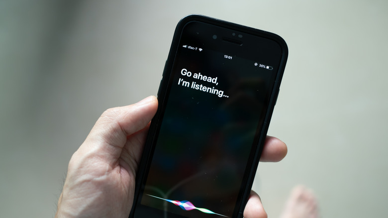 Siri on an iPhone