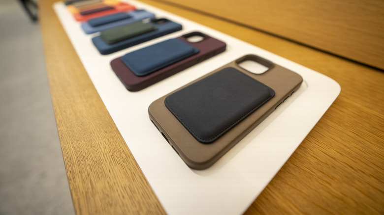 Collection of iPhone cases with wallets