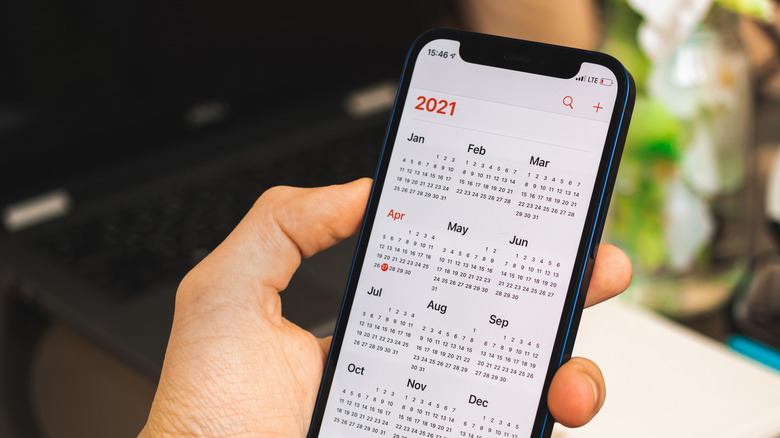 iPhone calendar app