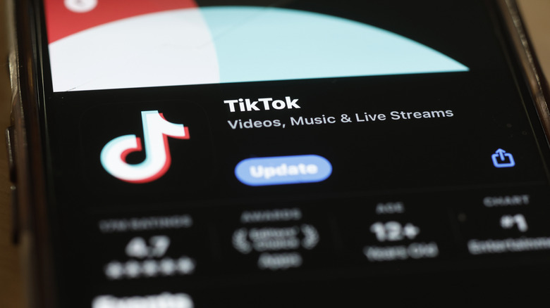 TikTok logo in app store