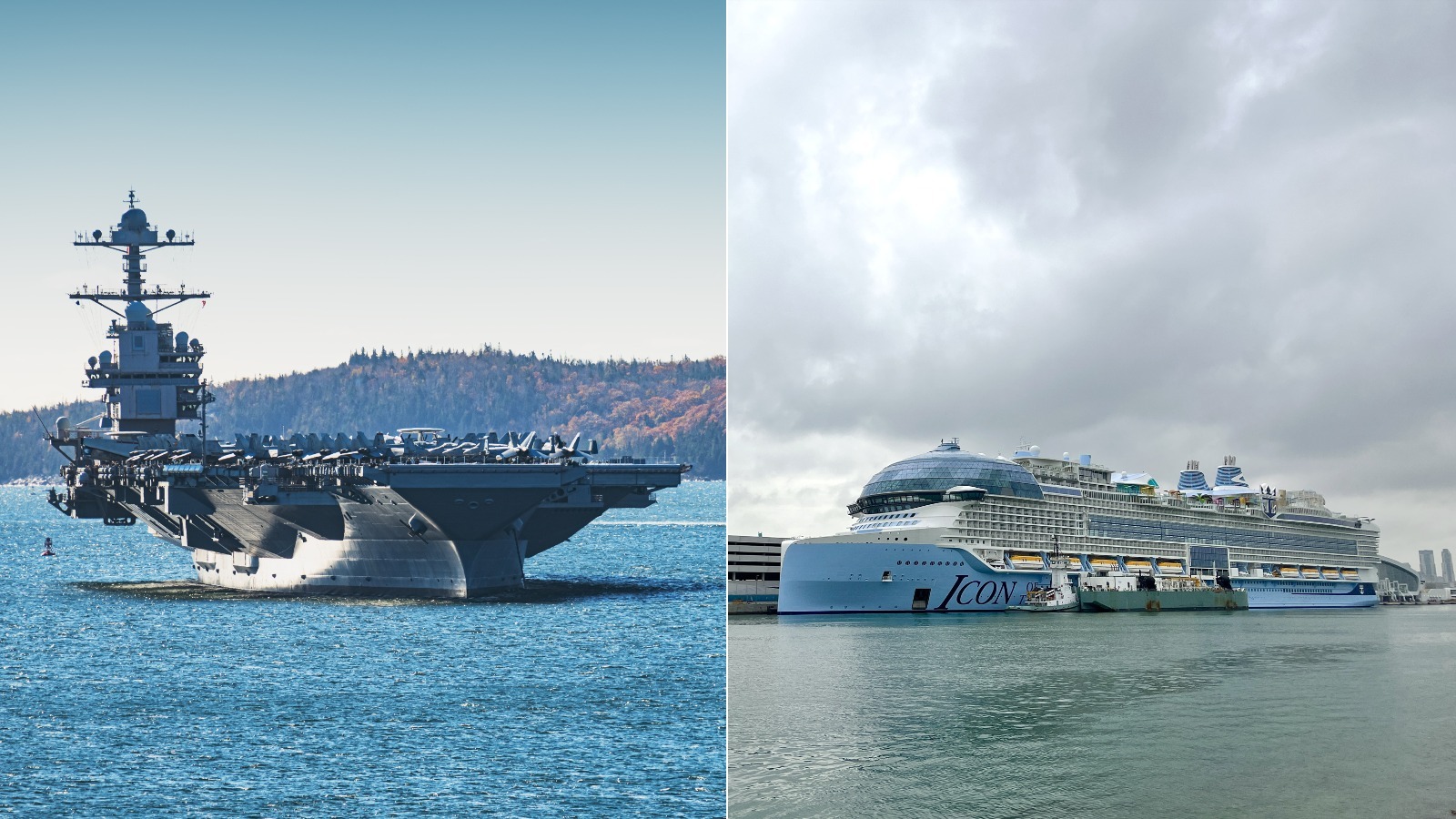 Is An Aircraft Carrier Bigger Than A Cruise Ship? Here's How They Compare