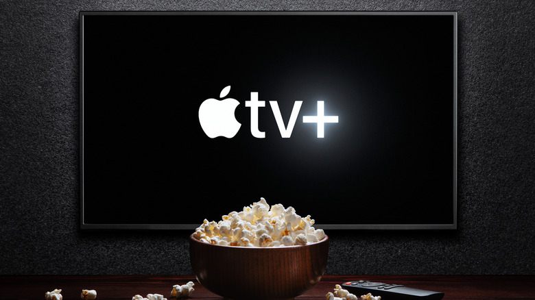 apple tv+ with popcorn