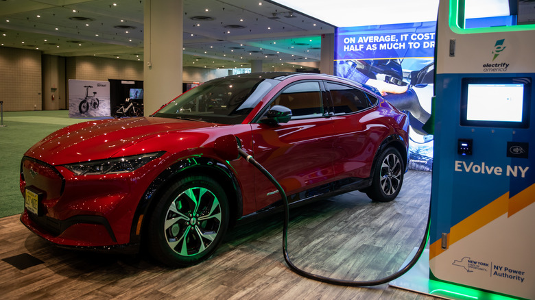 A Ford Mustang Mach-E Charging