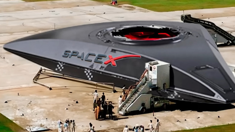 Fake image of SpaceX UFO jet