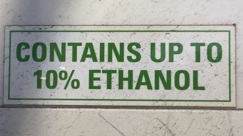 Contains Ethanol sign