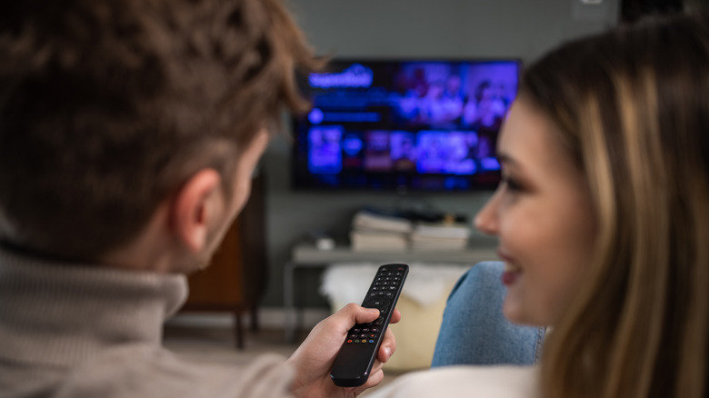 couple watching TV