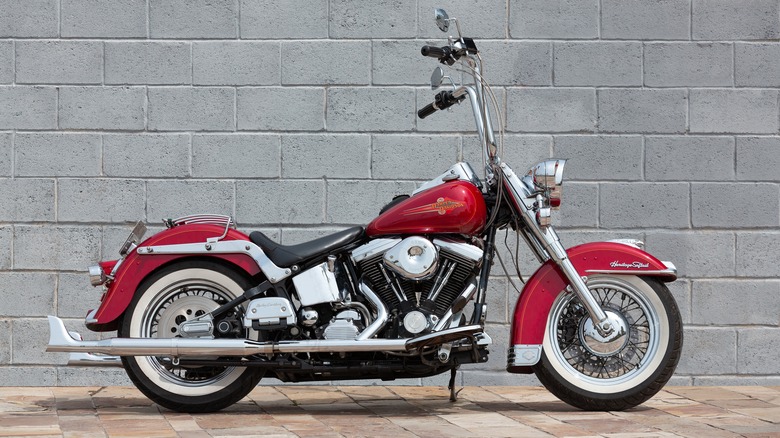 Red Harley-Davidson Heritage Softail