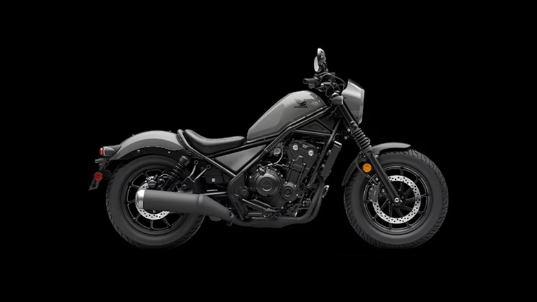 gray Honda Rebel 500