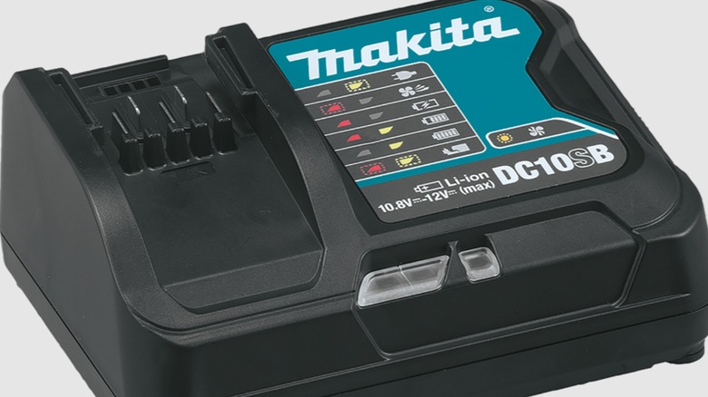 A Makita battery charger