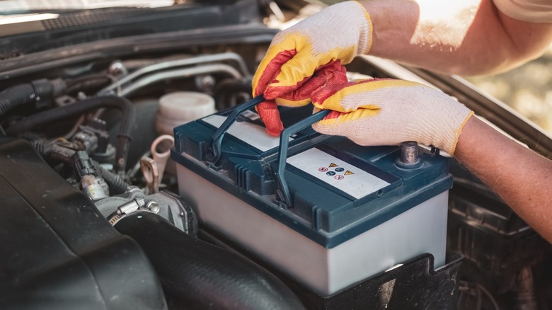 Removing car battery