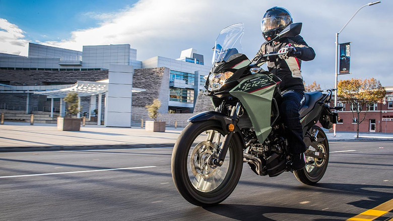 person riding Kawasaki Versys-X 300