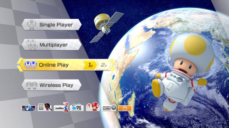 Mario Kart online play screen