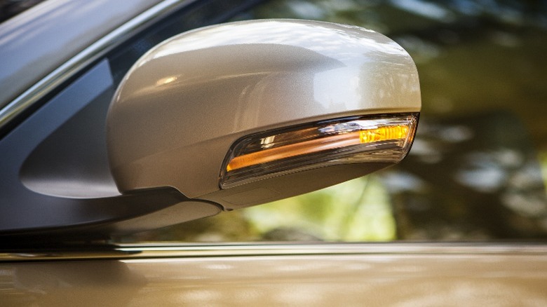 Car side mirror blinker