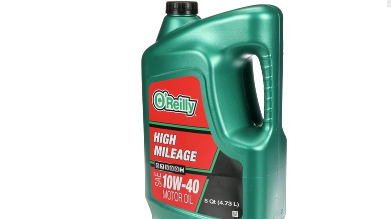 Bottle of O'Reilly 10W-40 oil