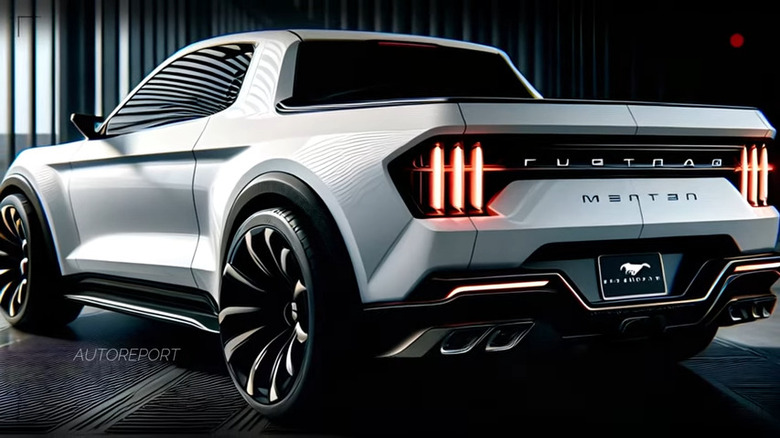 Back of an AI Ford Mustang truck