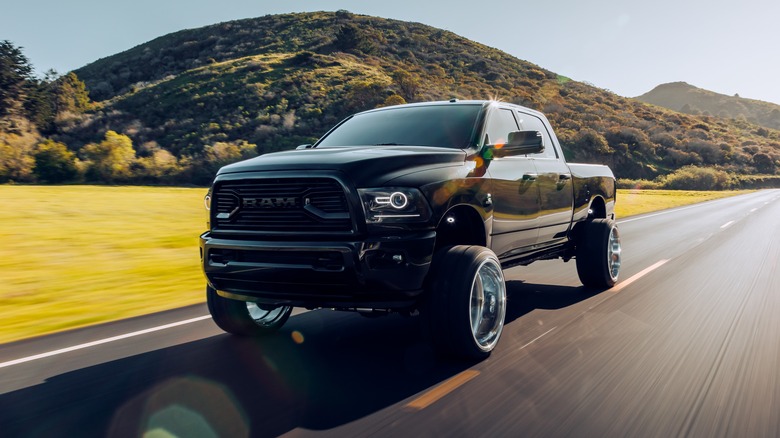 Dodge Ram with Cummins driving