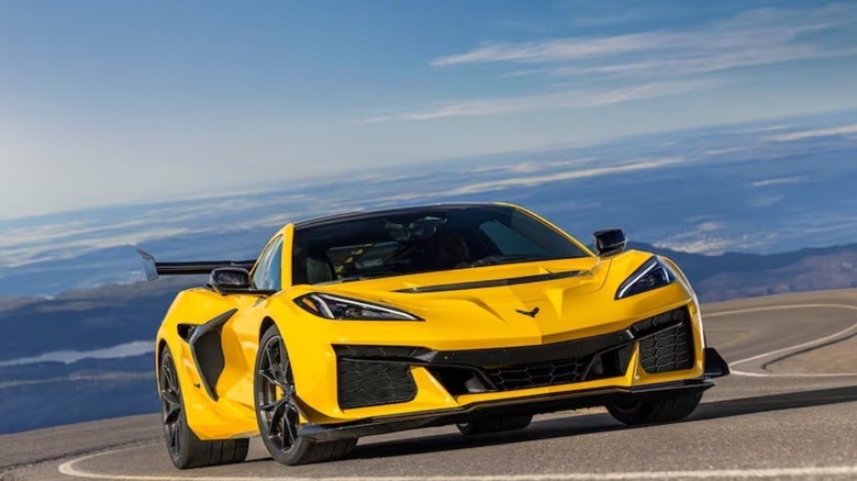 A yellow 2025 ZR1 Corvette