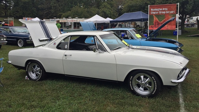 A 1966 Chevrolet Corvair Corsa Yenko Stinger at the 2017 Antique and Classic car show in Rockville, Maryland.