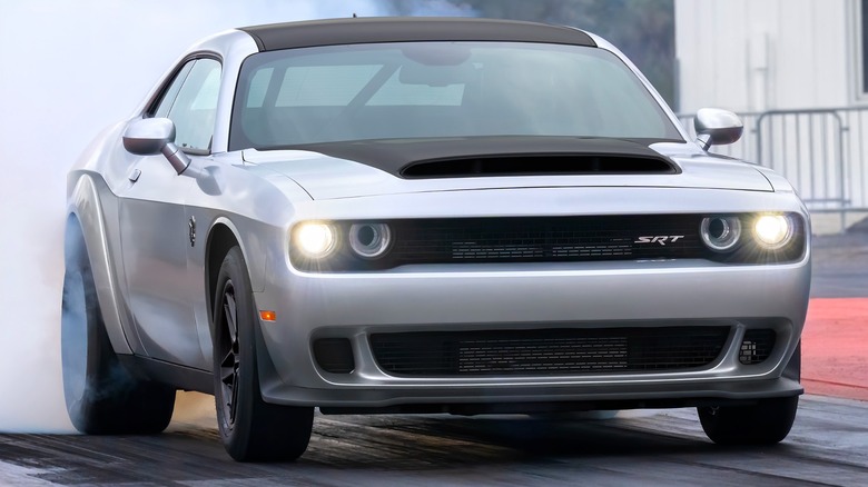 2023 Dodge Challenger Demon 170 Launching Off The Line Creating Smoke