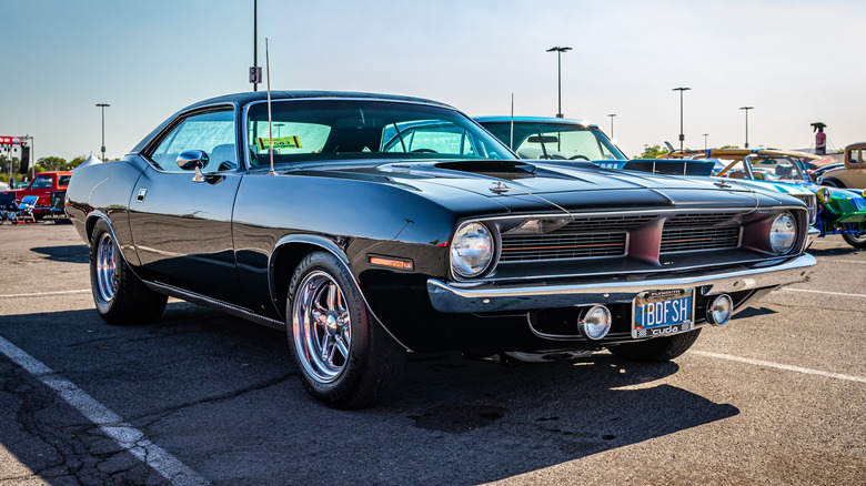 Black 1970 Plymouth Barracuda