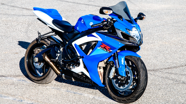 Blue Suzuki GSX-750